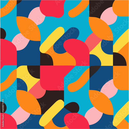 seamless pattern with colorful squares