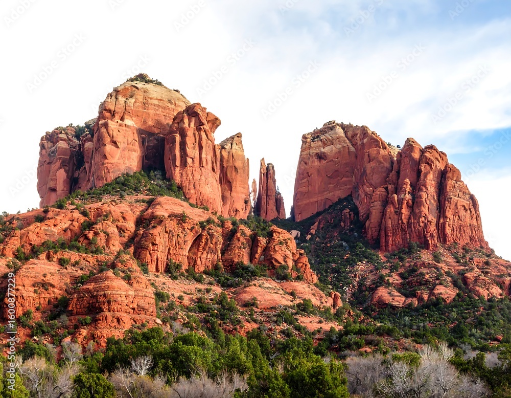 Fototapeta premium Red rock formations, scenic view