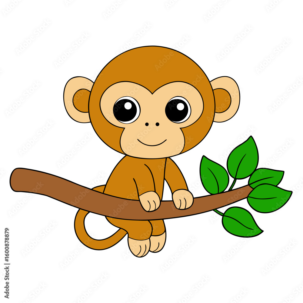 Obraz premium Monkey in a tree branch