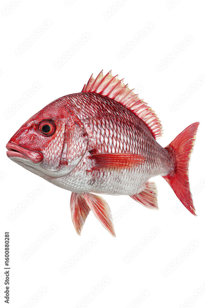 Obraz premium Fresh red snapper, profile view