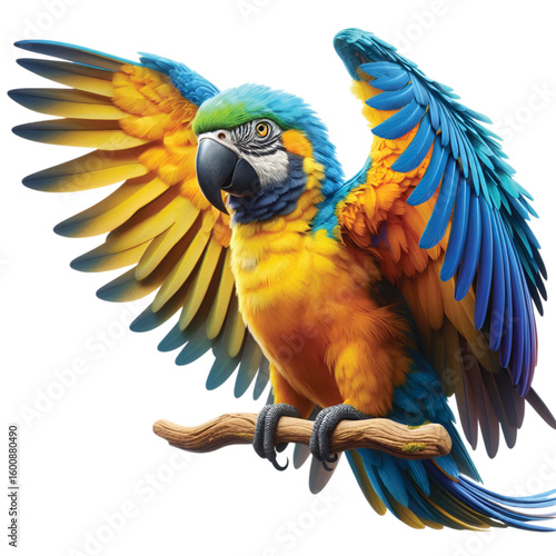 a realistic parrots bird vector