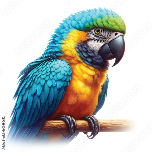 a realistic parrots bird vector