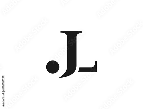 Modern j l monogram logo design