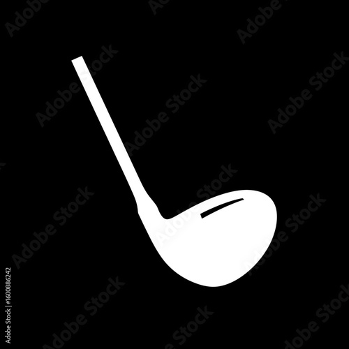 White golf club swings in dark sport recreation minimalism