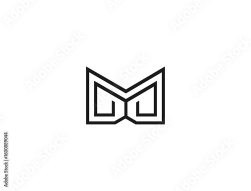 Geometric letter m design for branding