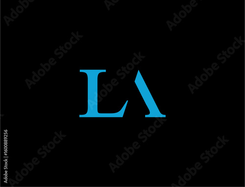 Simple la initial letters logo design