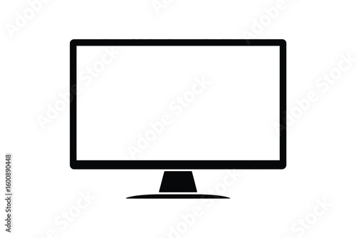 Simple icon of a modern computer monitor display