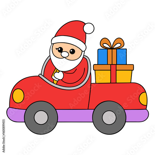 santa claus with gifts