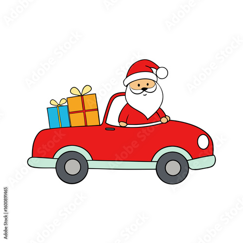santa claus with gifts