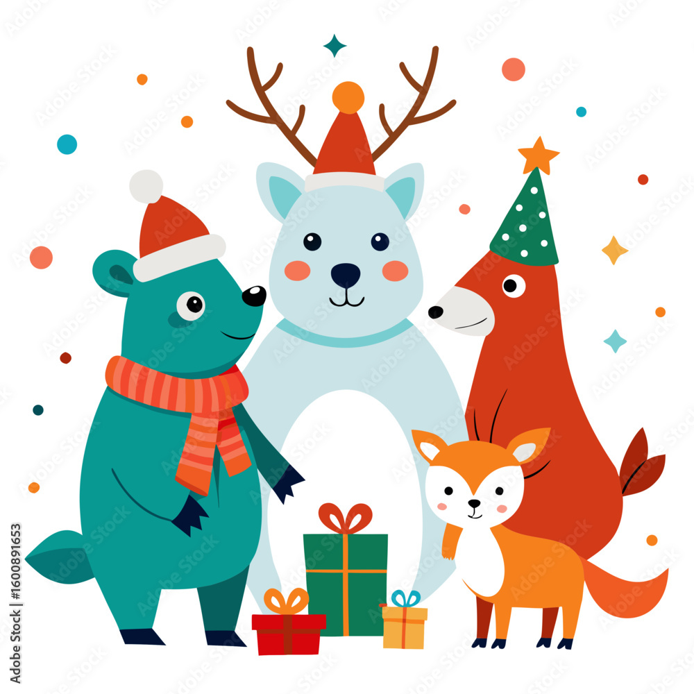 Fototapeta premium santa claus with gifts