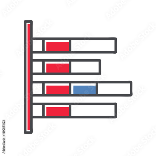 Horizontal Bar Chart Icon