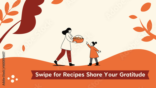 A heartwarming scene of sharing recipes and gratitude this thanksgiving