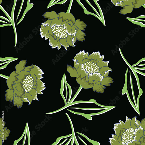 Seamless watercolor floral pattern design