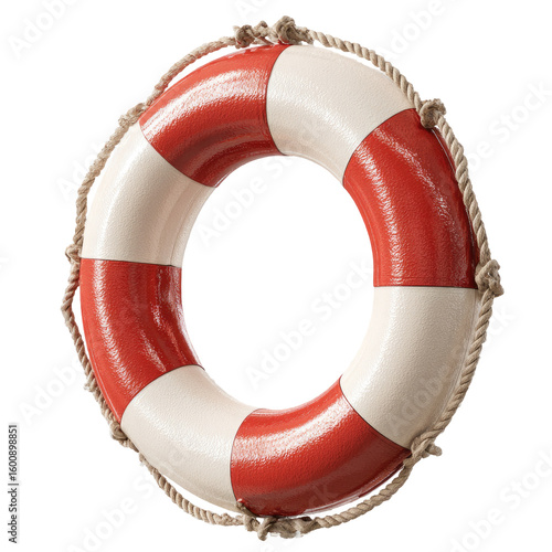 Red and white life preserver (8)