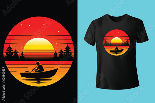Grey tshirt design medieval ship sailing ocean waves