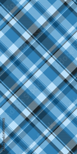 Weave fabric plaid seamless, halftone background tartan vector. Table cloth textile check pattern texture in cyan and light colors.
