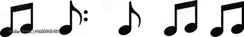 Musical notes vector collection, clef symbols, melody and rhythm elements, sheet music graphics, music education design, harmony icons for composers, educators, creatives