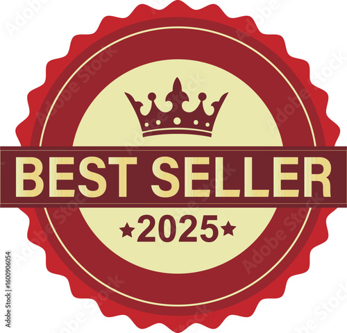 Premium Best Seller 2025 Label for Verified Products