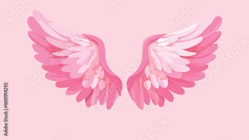 Charming Pink Bird Wing Kids Angel Costume for Decorative Design