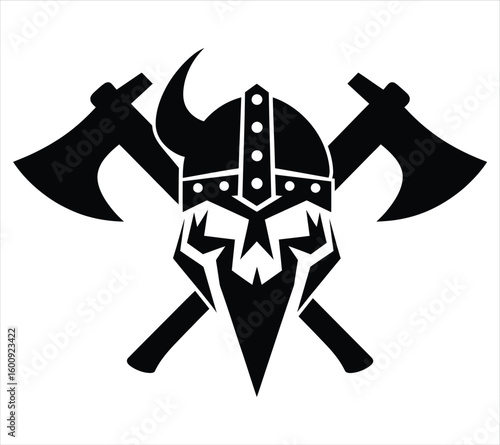 Simple Skull with Crossed Swords Design