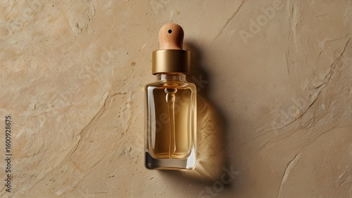 Wallpaper Mural Clear Glass Dropper Bottle on Textured Stone Background Torontodigital.ca