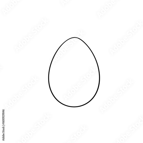 Simple line sketch of a goose egg  