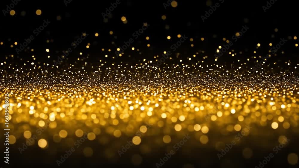 custom made wallpaper toronto digitalA glittering cascade of golden bokeh against a black background, creating an ethereal and celebratory visual