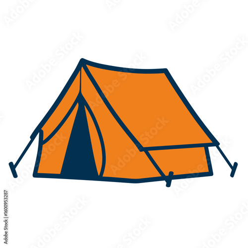 Camping Tent Outdoor Adventure Icon Vector - Shelter for Nature and Wilderness Trips