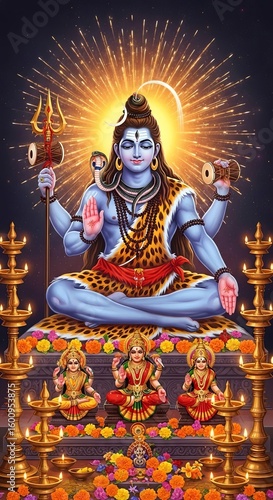 Shiva mahadev hindu god meditation yoga spiritual india hinduism divine energy wallpaper art