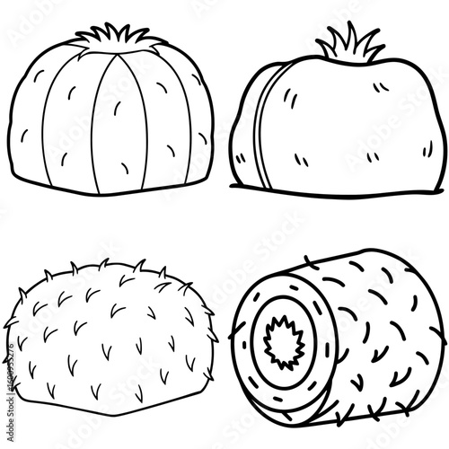 Bale of Hay Coloring Page – Haystack Outline for Kids