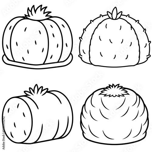 Bale of Hay Coloring Page – Haystack Outline for Kids