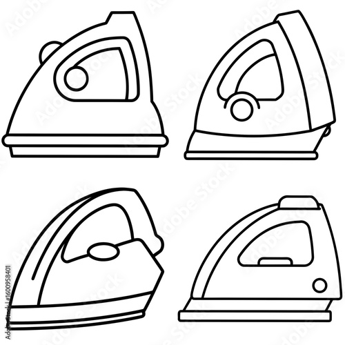 Iron Coloring Page – Clothes Iron Outline for Kids