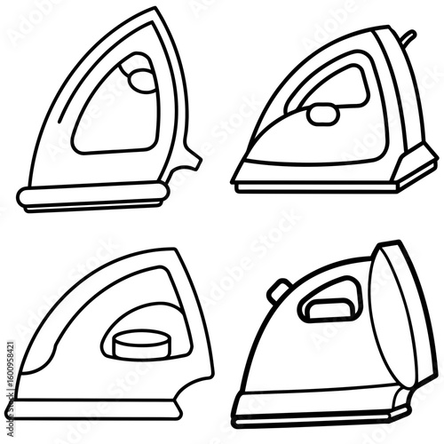 Iron Coloring Page – Clothes Iron Outline for Kids