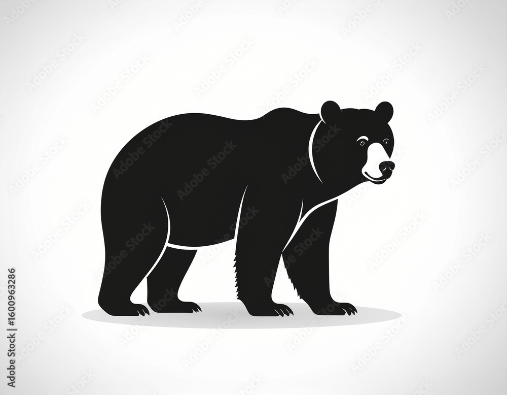 Fototapeta premium silhouette of bear