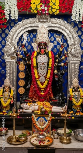 Kali maa hindu goddess worship temple india hinduism divine mother shakti hindu deity idol photo