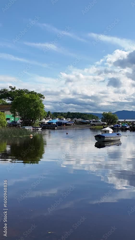 Balmaha Loch Lomond West Scotland UK. 14.07.2025. Video. Small boats at Balmaha on Loch Lomond in western Scotland UK. Balmaha Loch Lomond West Scotland UK. 14.07.2025. Video. Small boats at Balmaha on Loch Lomond in western Scotland UK.