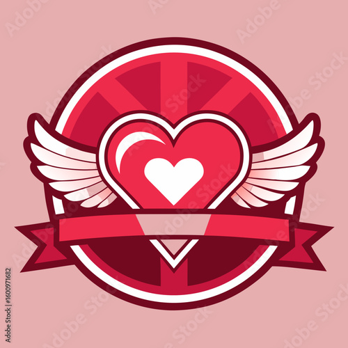 Love hearts shape logo vector