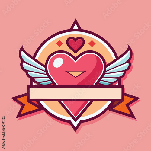 Love hearts shape logo vector
