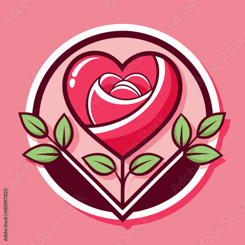 Love hearts shape logo vector