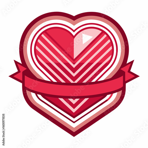 Love hearts shape logo vector