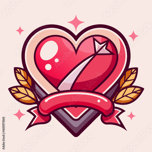 Love hearts shape logo vector