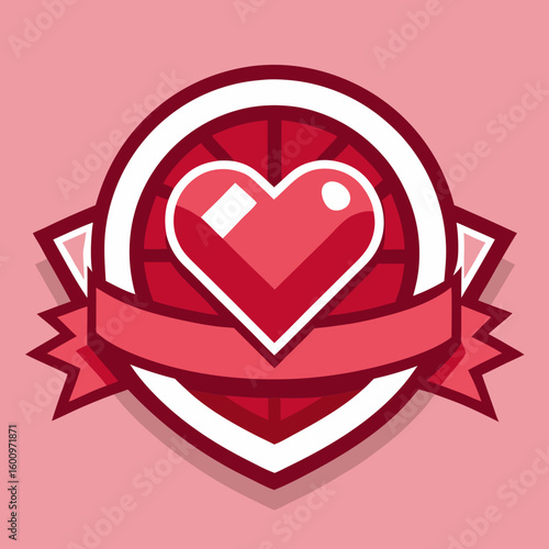 Love hearts shape logo vector