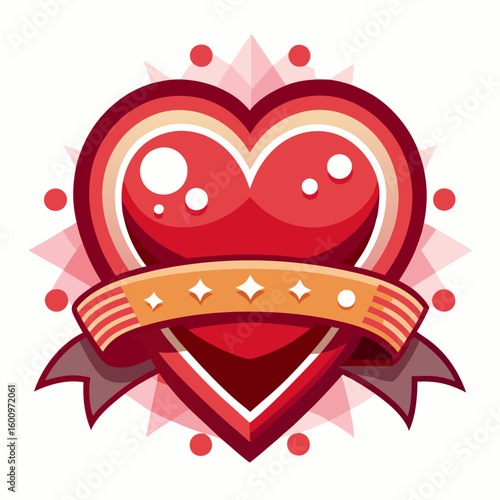 Love hearts shape logo vector