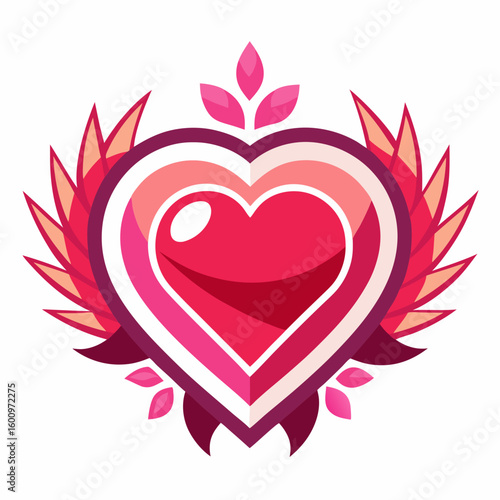 Love hearts shape logo vector