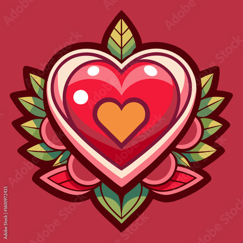 Love hearts shape logo vector