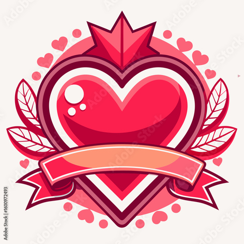 Love hearts shape logo vector