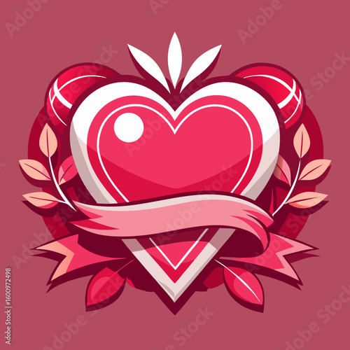 Love hearts shape logo vector
