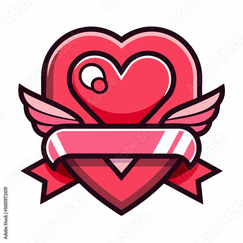 Love hearts shape logo vector