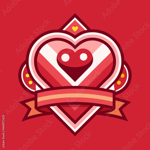 Love hearts shape logo vector