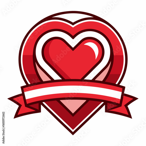 Love hearts shape logo vector
